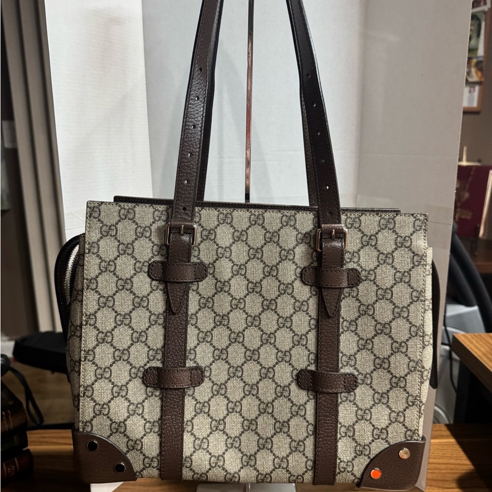 Gucci Signature Canvas Handbag